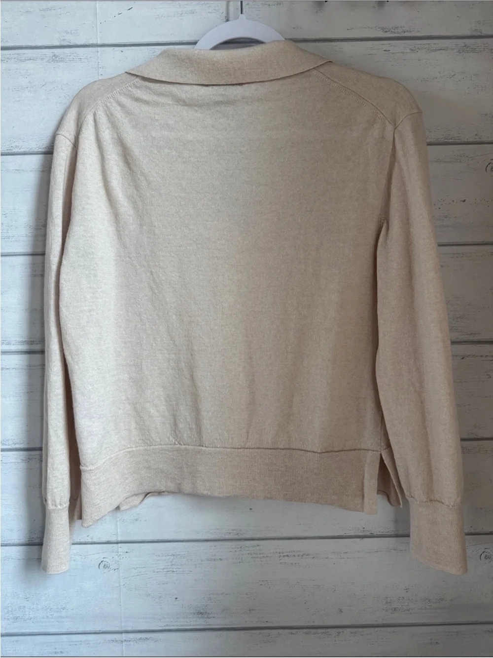 J.Crew Beige Merino Wool Pullover Sweater